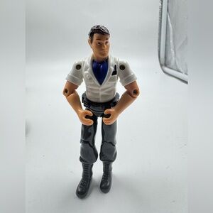 Warrior Elite Force Action Figure Military White, black & blue Uniform 4”